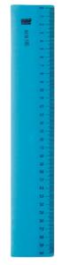 Diverse - Rigla flexibila din plastic, 30cm, ALCO - albastru transparent