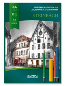 Bloc desen A4, 20 file - 250g/mp, AURORA Steinbach [2]