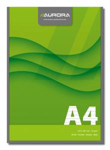 Produse din hartie - Blocnotes lipit, A4,  50 file - 70g/mp, AURORA Office - dictando