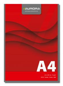 Blocnotesuri - Blocnotes lipit, A4,  50 file - 70g/mp, AURORA Office - velin