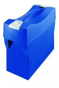 Suporturi pentru dosare suspendabile - Suport plastic pentru 20 dosare suspendabile, cu capac, HAN Swing Plus - albastru