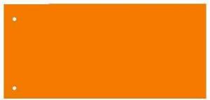 Indecsi, separatoare - Separatoare carton pentru biblioraft, 180 g/mp, 105 x 240 mm, 100/set, KANGARO - orange