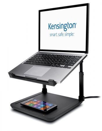 Produse ergonomice - Kensington SmartFit® Suport pt. laptop cu inaltime reglabila, suport incarcare wireless pt. telefon