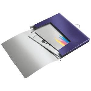 Mape din plastic - Mapa LEITZ Style Jumbo, plastic PP, 30mm - albastru-violet