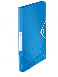 Mape din plastic - Mapa LEITZ Wow Jumbo, PP, 30mm - albastru metalizat