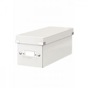 Birotica si IT - Cutie pentru 30/60 CD-uri, LEITZ Click & Store, carton laminat - alb