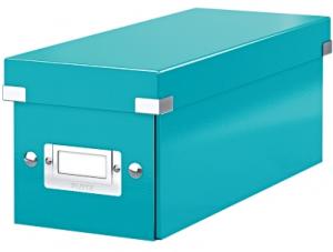 Birotica si IT - Cutie pentru 30/60 CD-uri, LEITZ Click & Store, carton laminat - turcoaz