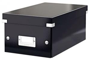 Birotica si IT - Cutie pentru 20/40 DVD-uri cu carcasa Jewel/Slim, LEITZ Click & Store, carton laminat - negru