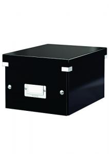Cutii arhivare - Cutie LEITZ Click & Store mica 216 x 160 x 282 mm, carton laminat - negru