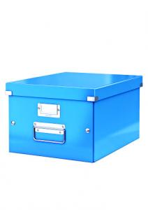 Cutii arhivare - Cutie LEITZ Click & Store medie 281 x 200 x 369 mm, carton laminat - albastru