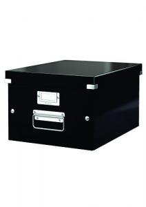 Cutii arhivare - Cutie LEITZ Click & Store medie 281 x 200 x 369 mm, carton laminat - negru