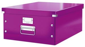 Organizare si arhivare - Cutie LEITZ Click & Store mare 369 x 200 x 484 mm, carton laminat - mov
