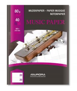 Caiet A5, 20 file - 80g/mp, AURORA - muzica [2]