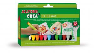 Carioci - Set ALPINO Crea + TEXTILE - creioane cerate