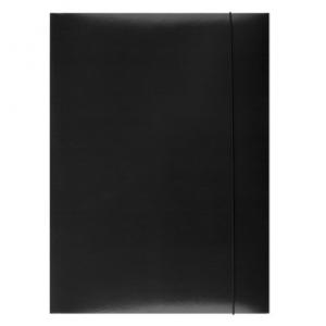 Mape din carton - Mapa din carton plastifiat cu elastic, 300gsm, Office Products - negru