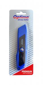 Cutter premium Optima, lama trapezoidala SK5, auto-retractabil, zinc cu rubber grip [2]