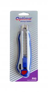 Cutter profesional Optima, lama 18mm + 5 rezerve SK5, cu auto-incarcare, aluminiu cu rubber grip [2]