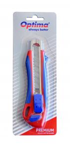 Cutter premium Optima, lama 18mm + 2 rezerve SK5, auto-incarcare, sina metalica, ABS cu rubber grip [1]