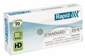Capse RAPID Standard 23/ 6, 1000 buc/cutie - pentru 2-20 coli [2]