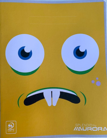Caiet A5, 48 file - 80g/mp, liniat stanga, coperta carton color - animata, AURORA Splendid - matematica [2]