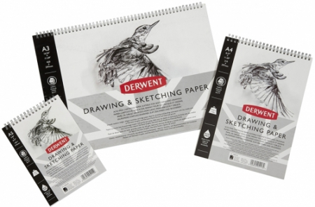 Caiet pentru schite si desen DERWENT Professional, A3, coperti rigide, spirala metalica, 30 coli - 165g/mp, hartie alba [1]