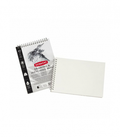 Caiet pentru schite si desen DERWENT Professional, A5, coperti rigide, spirala metalica, 30 coli - 165g/mp, hartie alba [2]