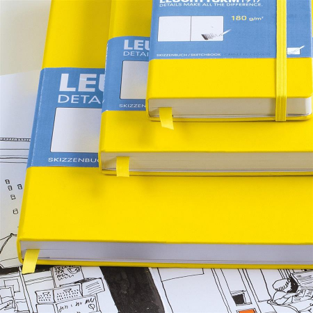 Caiet pentru schite Leuchtturm1917, A6, coperti rigide, verde army, cu elastic, 48 coli - 180g/mp, hartia alba [1]