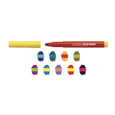 Carioca, varf gros - 6mm, 9 culori+1 magic marker/cutie, CARIOCA Color Change [2]
