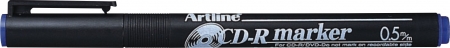 Markere CD, DVD - CD/DVD-marker ARTLINE 883, corp plastic, varf rotund 0.5mm - albastru