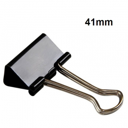 Clip hartie 41mm, 12buc/cutie, Office Products - negru [1]