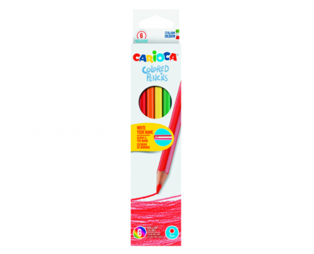 Creioane colorate - Creioane colorate CARIOCA, hexagonale, 6 culori/cutie