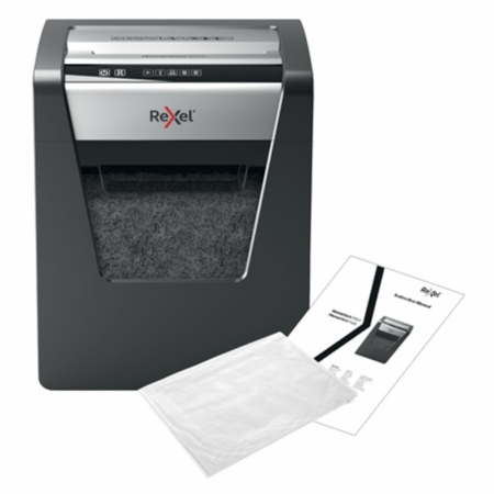 Distrugator documente manual REXEL MOMENTUM X415, P4, cross-cut (confeti), 15 coli, cos 23l, negru [3]