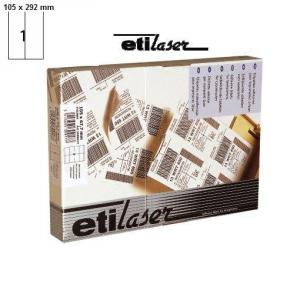 Produse din hartie - Etichete autoadezive   2/A4, 105 x 292 mm, 200 coli/top, ETILASER - albe