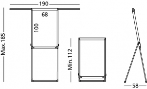 Flipchart magnetic Smit Shift [6]