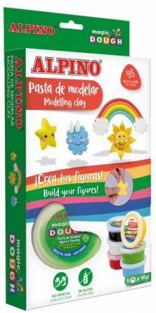 Plastilina, pasta de modelat - Kit 6 culori x 40gr plastilina magica, ALPINO Day & Night