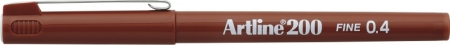 Linere - Liner ARTLINE 200, varf fetru 0.4mm - maro