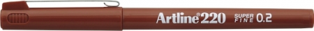 Linere - Liner ARTLINE 220, varf fetru 0.2mm - maro