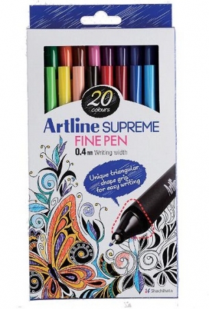 Linere - Liner ARTLINE Supreme, varf fetru 0.4mm, 20 culori/set