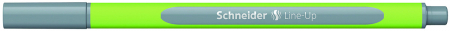 Linere - Liner SCHNEIDER Line-Up, rubber grip, varf fetru 0.4mm - gri argintiu