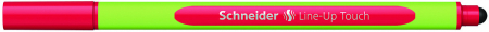Linere - Liner SCHNEIDER Line-Up Touch, rubber grip, varf fetru 0.4mm - rosu romantic
