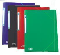 Mape din plastic - Mapa din plastic A4, cu elastic, ELBA Memphis - negru