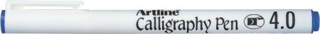 Markere pentru caligrafie - Marker ARTLINE Calligraphy, varf tesit din fetru 4.0mm - albastru