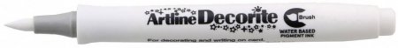 Markere speciale - Marker ARTLINE Decorite, varf flexibil (tip pensula) - alb