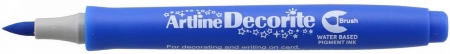 Markere speciale - Marker ARTLINE Decorite, varf flexibil (tip pensula) - albastru