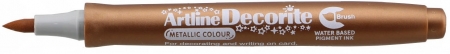 Markere speciale - Marker ARTLINE Decorite, varf flexibil (tip pensula) - bronz