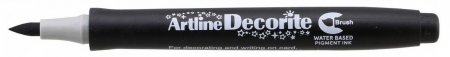 Markere speciale - Marker ARTLINE Decorite, varf flexibil (tip pensula) - negru