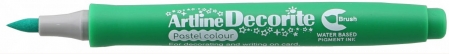 Markere speciale - Marker ARTLINE Decorite, varf flexibil (tip pensula) - verde pastel