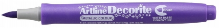 Markere speciale - Marker ARTLINE Decorite, varf flexibil (tip pensula) - violet metalizat