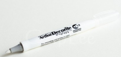 Markere speciale - Marker ARTLINE Decorite, varf rotund 1.0mm - alb