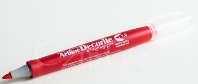 Markere speciale - Marker ARTLINE Decorite, varf rotund 1.0mm - rosu